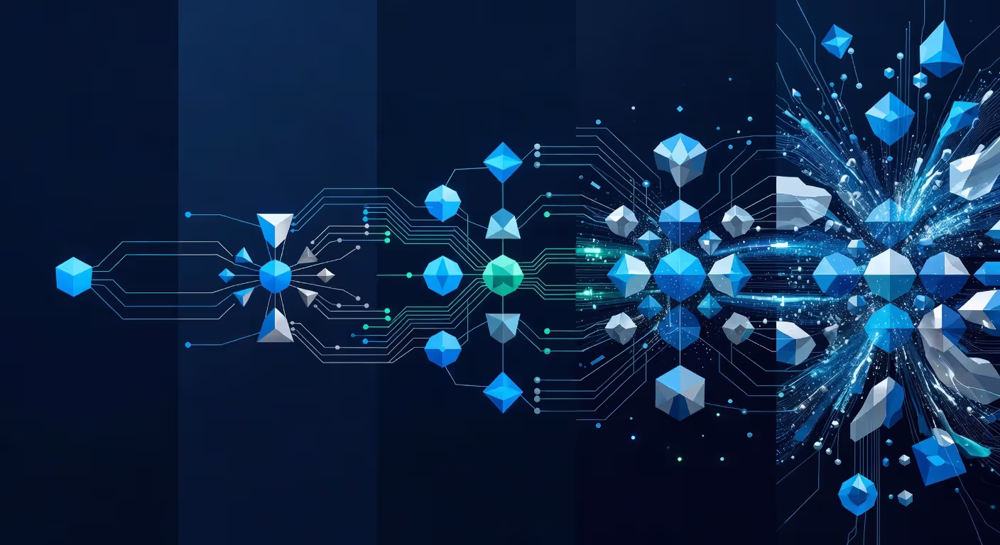 Diagram illustrating the five main types of AI agents and their structural differences