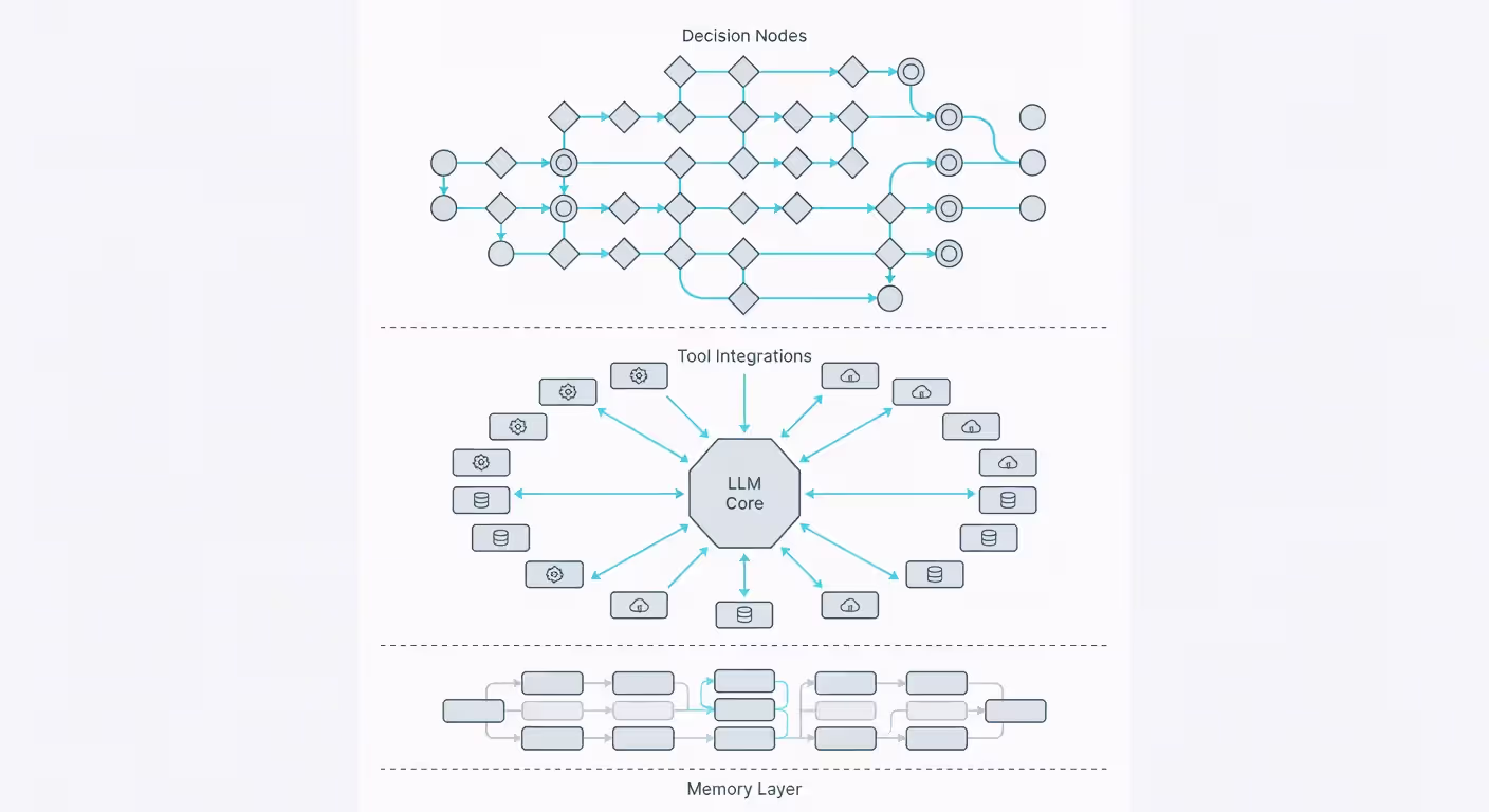 Technical architecture of agentic process automation components