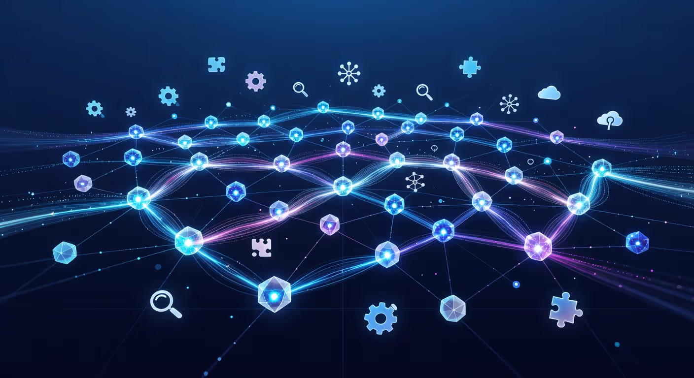 Conceptual diagram of AI agent framework architecture
