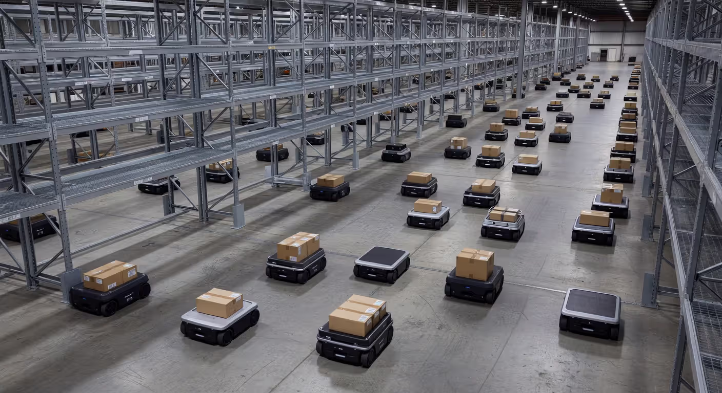 Autonomous robots collaborating in warehouse environment