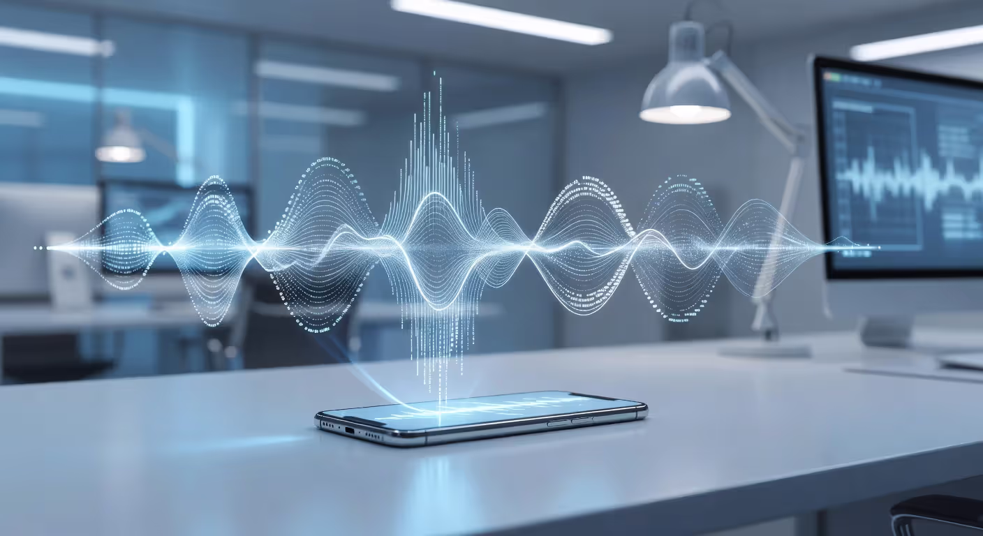 AI voice agent technology converting speech to text and back