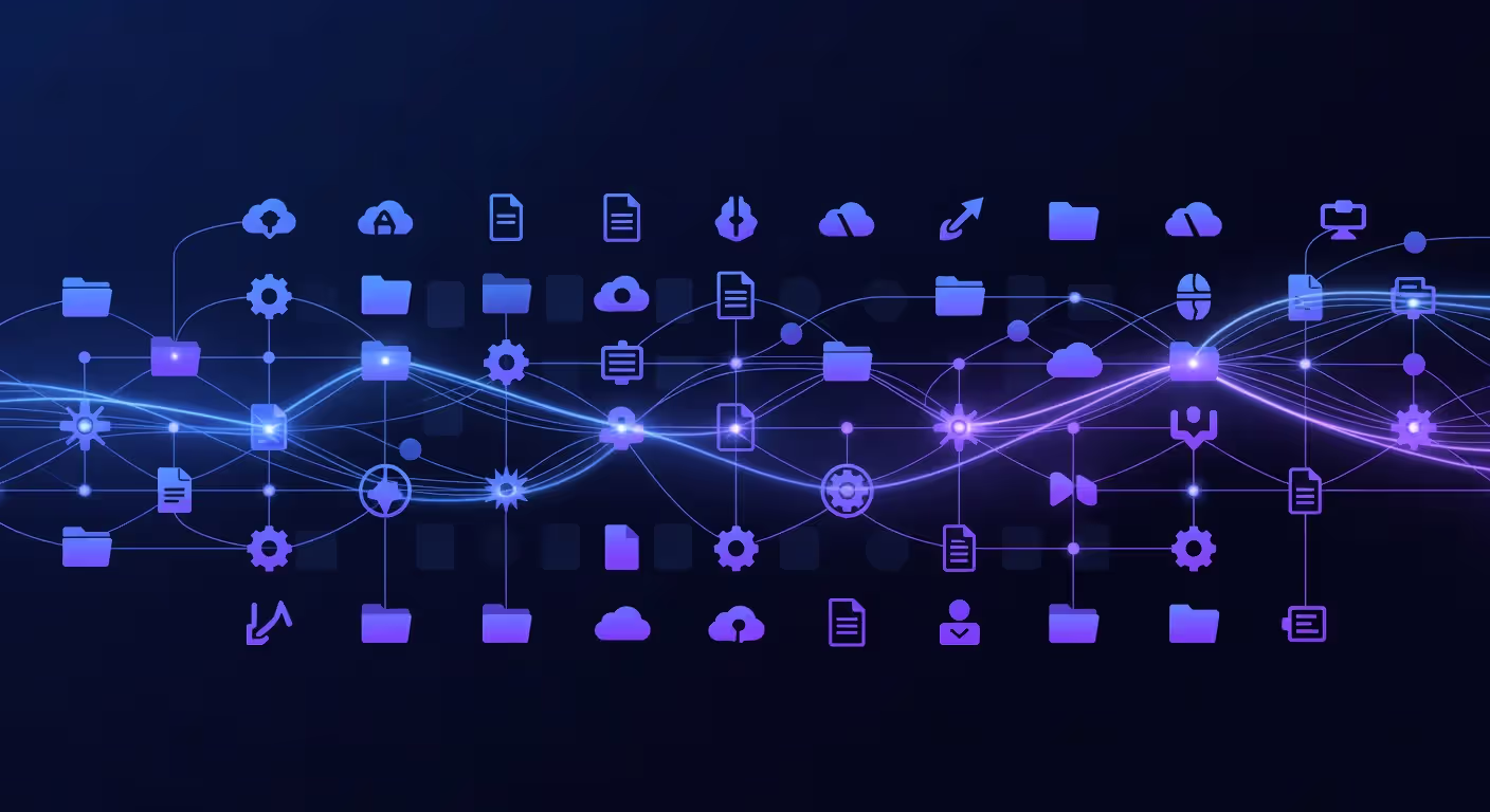 Visual representation of API integration connecting multiple applications