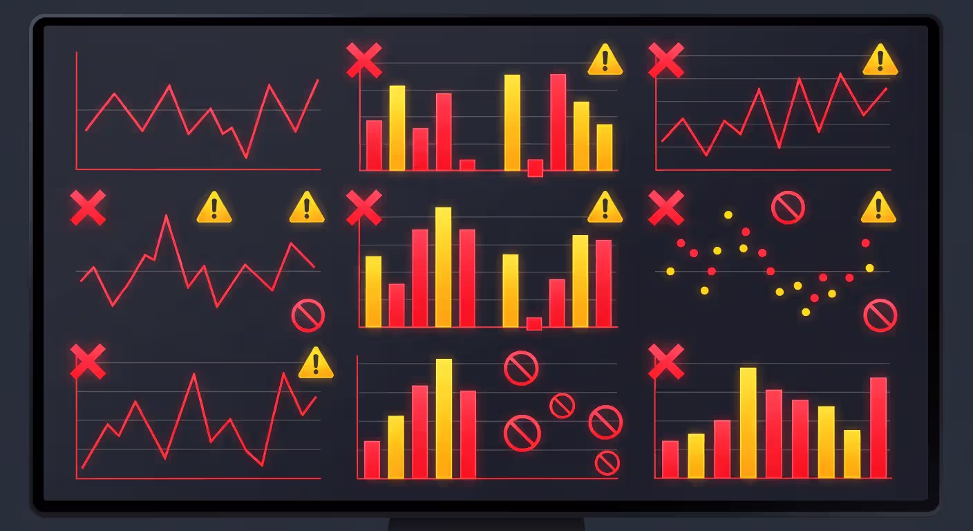 Illustration of common data quality issues and AI analysis errors