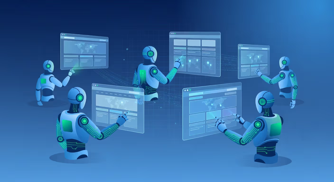 Synthetic monitoring automated testing concept illustration