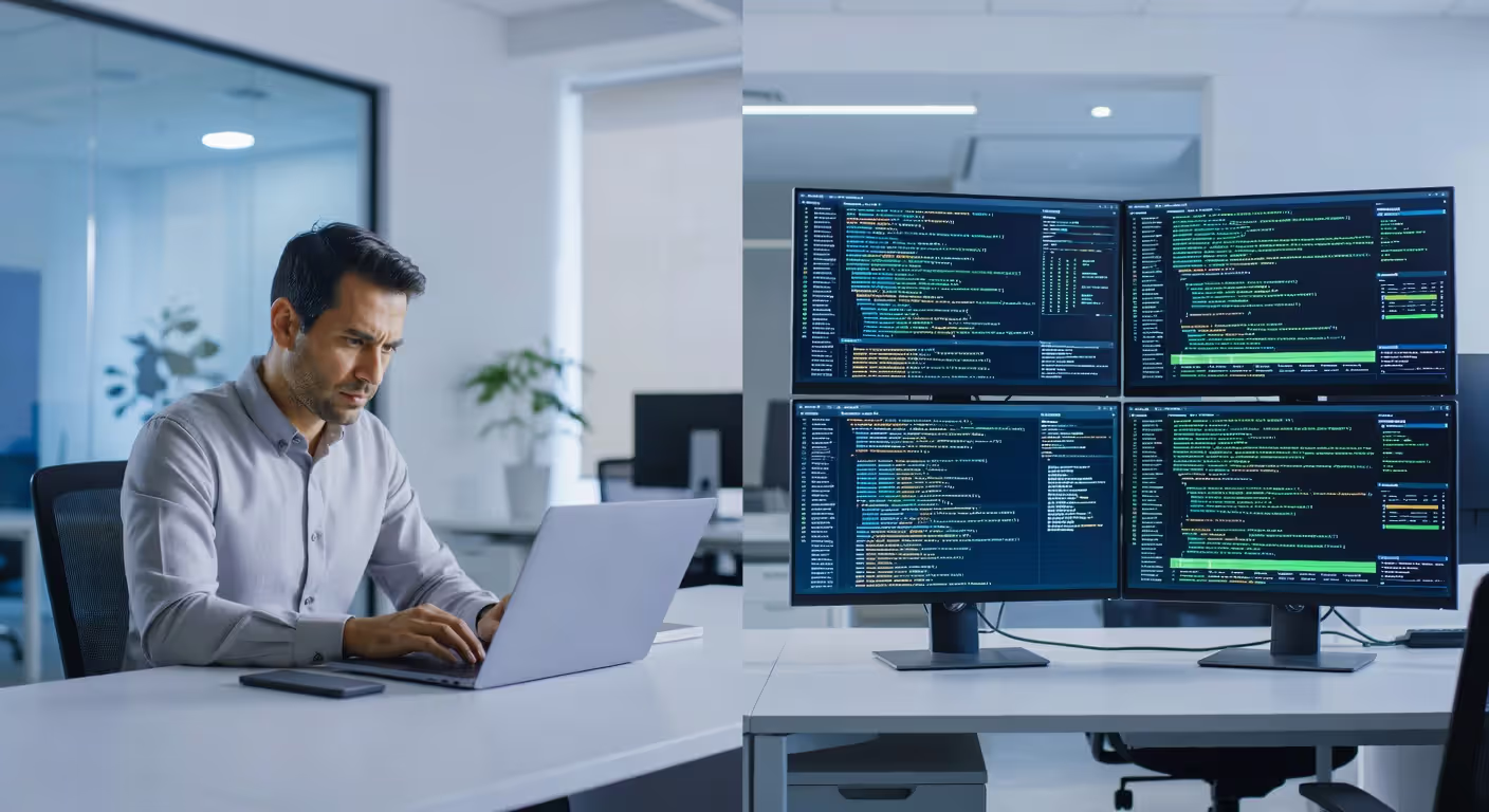 Visual comparison of manual testing versus automated testing approaches