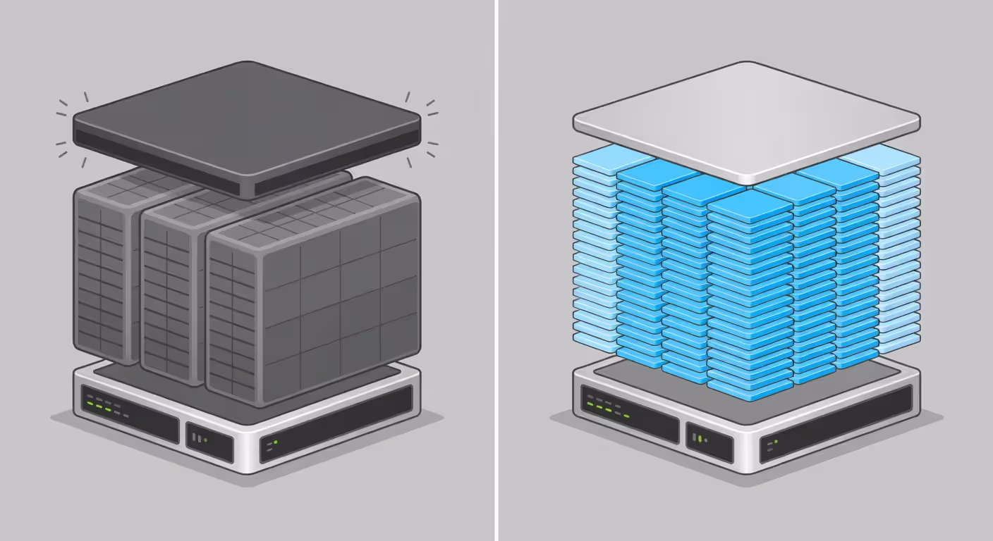 Visual comparison of virtual machine versus container architecture