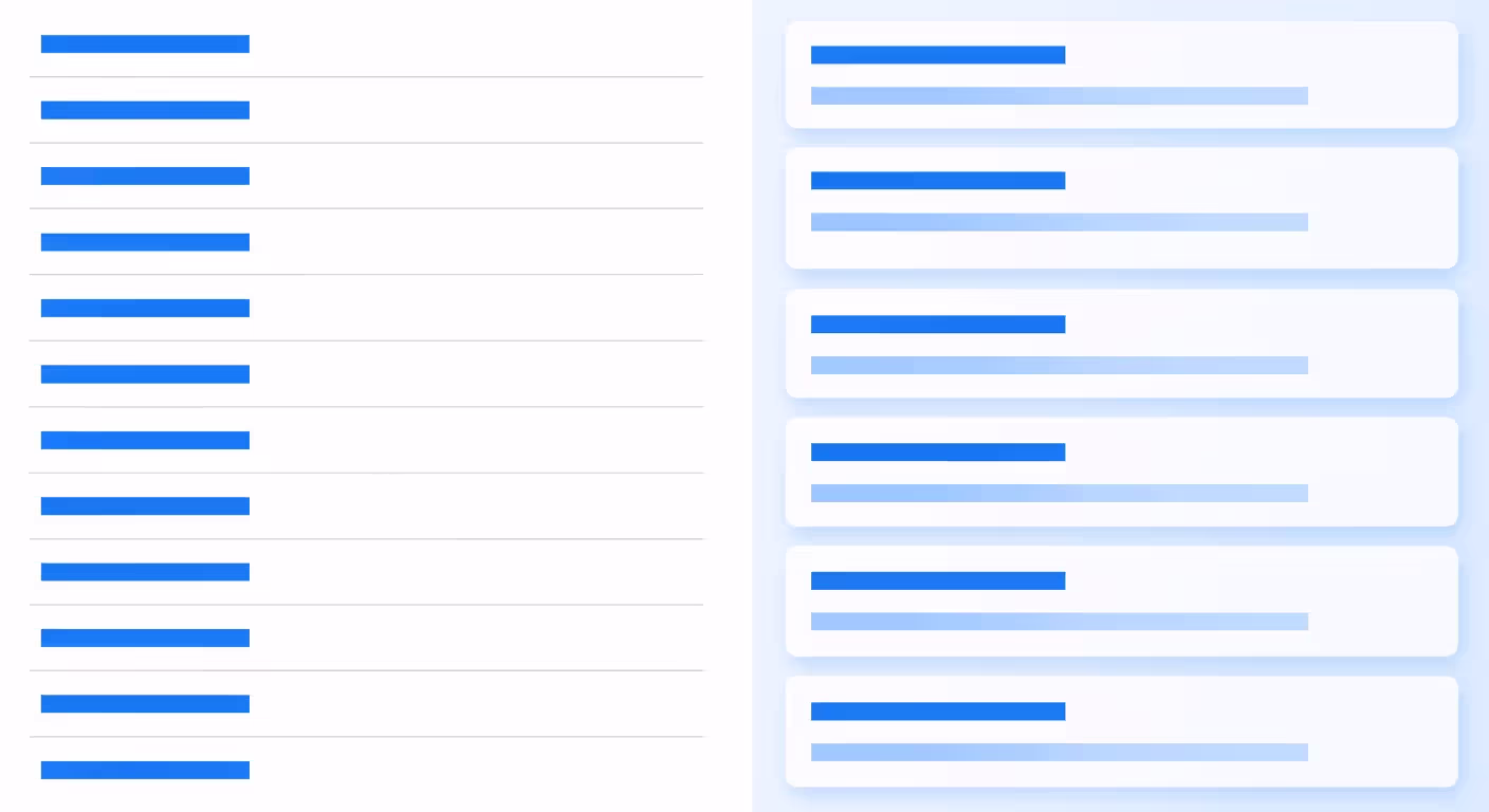 Side-by-side comparison of keyword search versus semantic search results