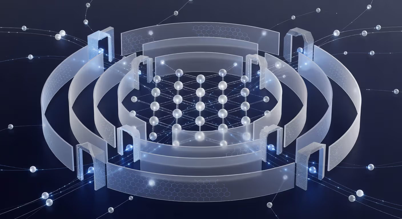 Visualization of AI safety mechanisms protecting neural network decision-making