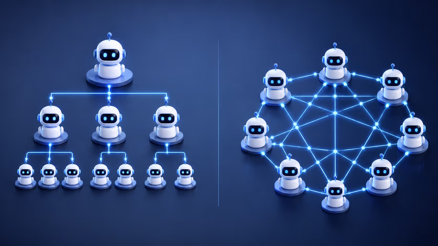 Hierarchical versus flat multi agent system structures