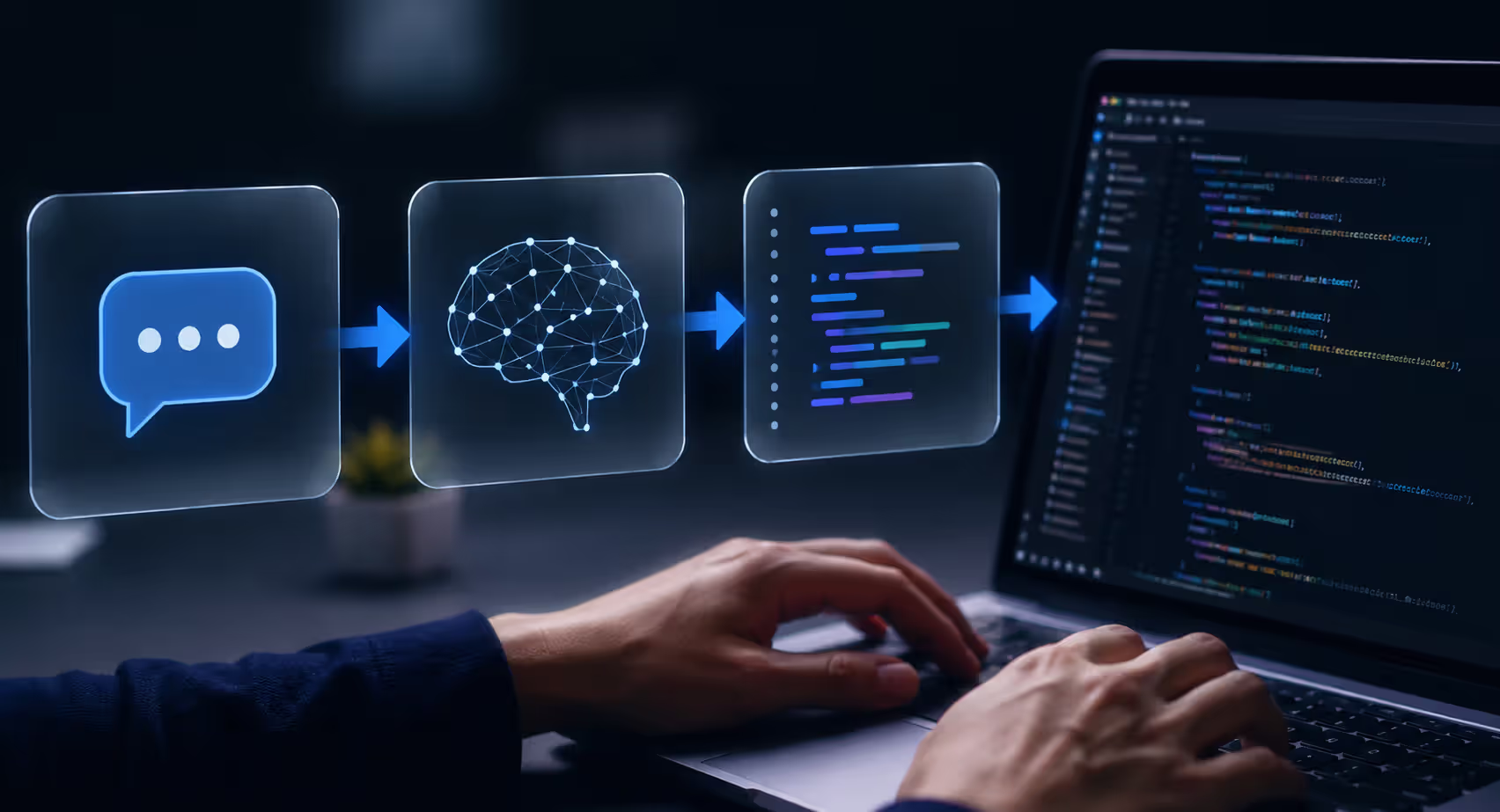 AI-driven code generation workflow from prompt to executable code