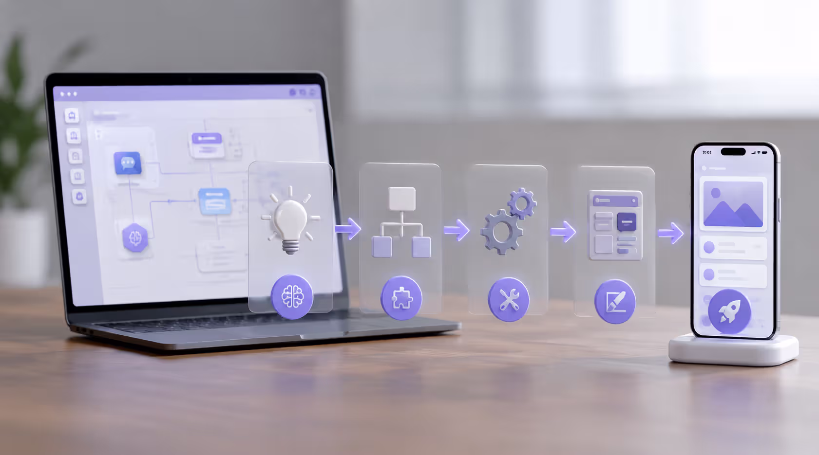 AI app builder workflow from concept to deployment