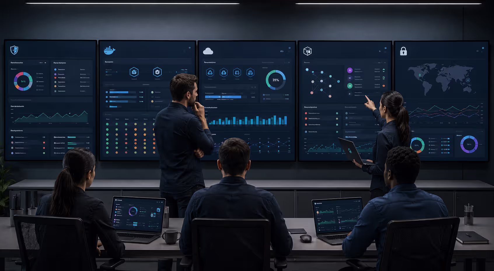 Security engineers comparing different DevSecOps and vulnerability scanning tools