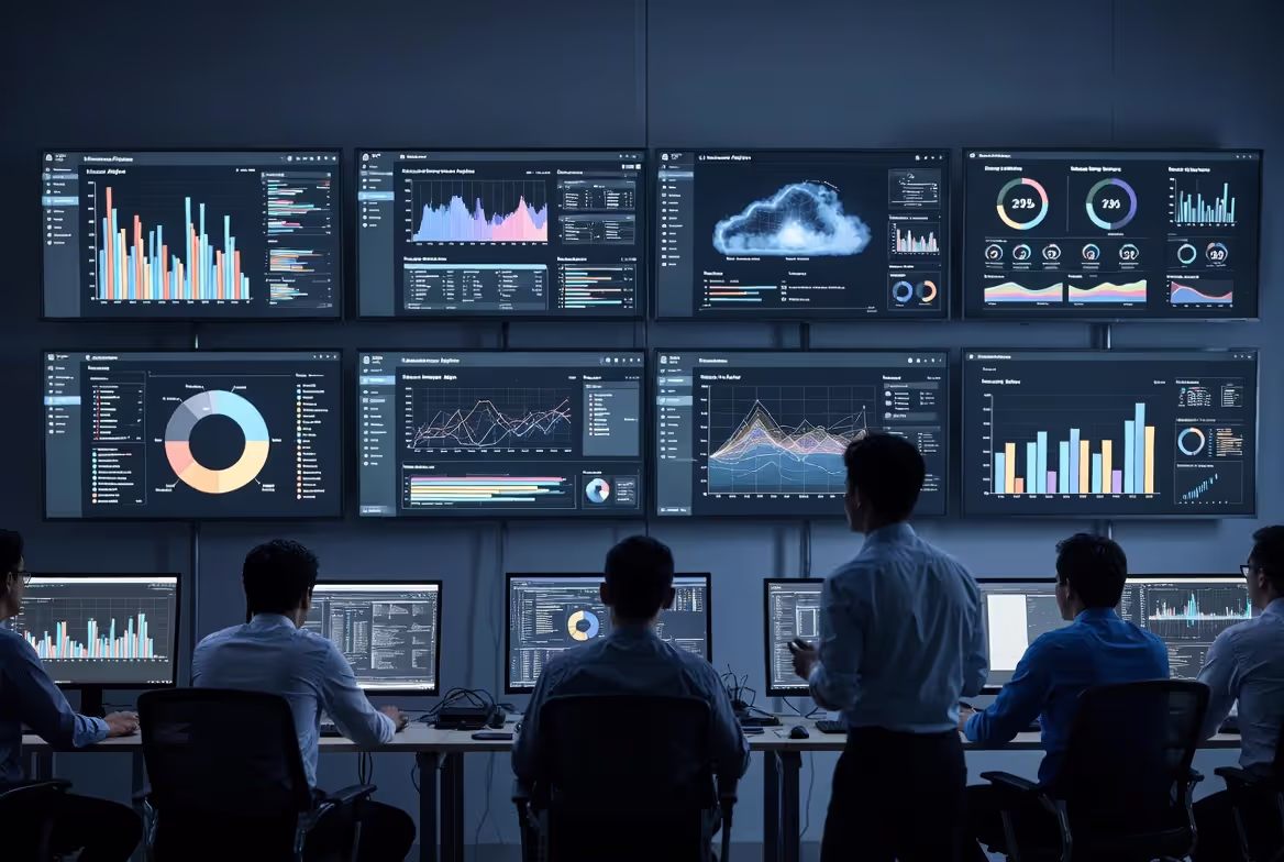 IT specialists comparing different application performance monitoring platforms